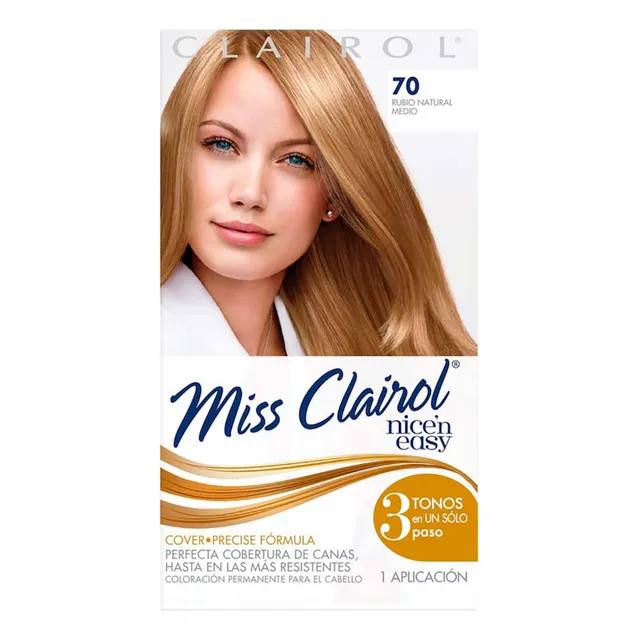 Tinte Permanente Miss Clairol 70 Rubio Natural Medio