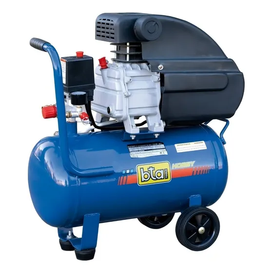 Compresor De Aire Bta Tools D-CA1-25-6 25lts 2hp Mando Directo Color Azul Fase eléctrica Monofásica Frecuencia 50 Hz