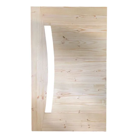 Puerta Modelo 1 Vidrio Curvo 70x200 Pino Radiata
