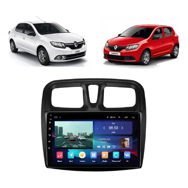 Central Multimídia Android Renault Logan 2013-22 8/core 9p