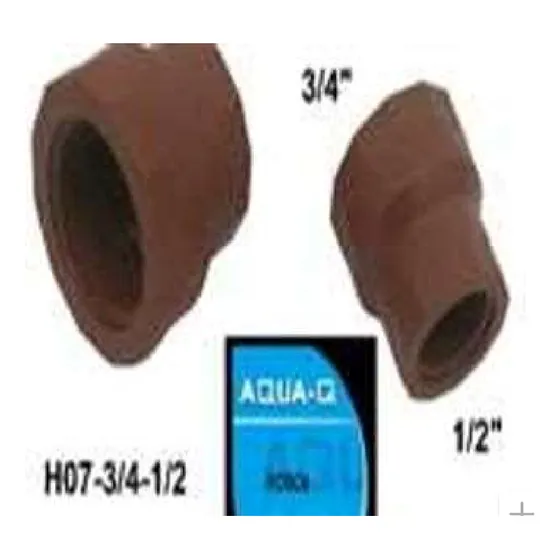 Reductor Roscado 3/4 A 1/2'' Pvc Q7 Aqua-q Model H07-3/4-1/2