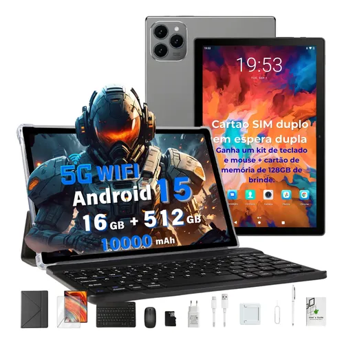 Tablet Android 15 Com Gemini Ai Tablet 10 Polegadas 30gb Ram+64gb