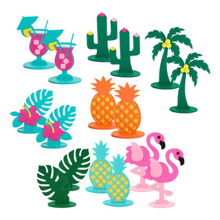 Kit De 16 Piezas De Centros De Mesa Para Fiestas Hawaianas Kit De 16 Piezas De Centros De Mesa Para Fiestas Hawaianas