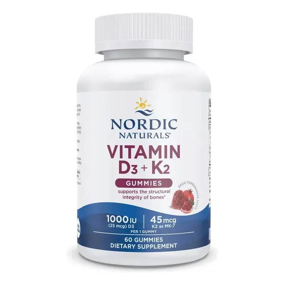 Nordic Naturals Vitamina D3 + K2 Con 60 Gomitas Sabor Granada | Cuotas sin interés