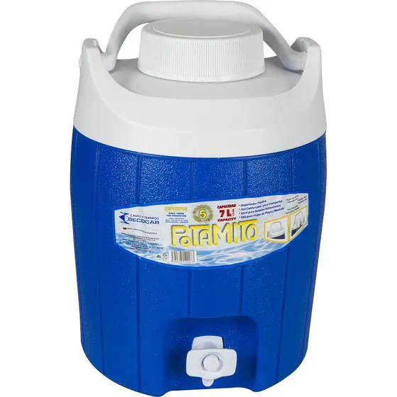 Termo Plástico Popotamo Decocar 7 Litros Con Dispensador 