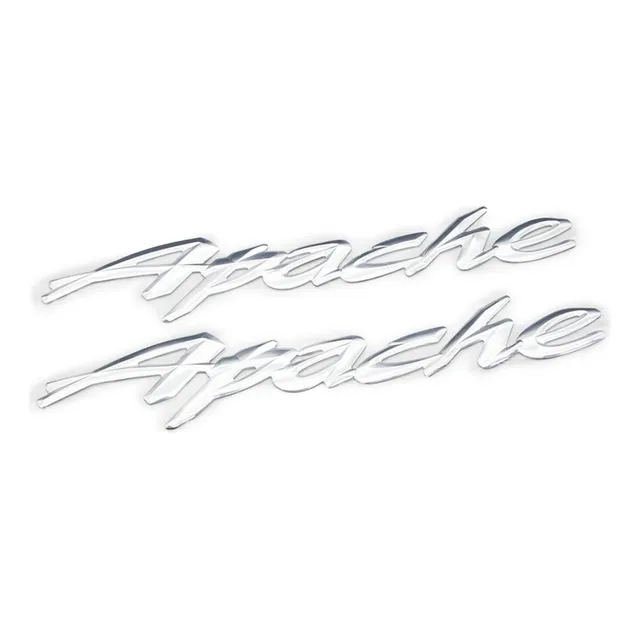 Adesivo Emblema Logo 3d Resinado Tanque Dafra Apache Cromado