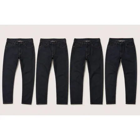 Kit 4 Calças Jeans Trabalho Pesado Reforçada Elastano Preto 40 Geométrico