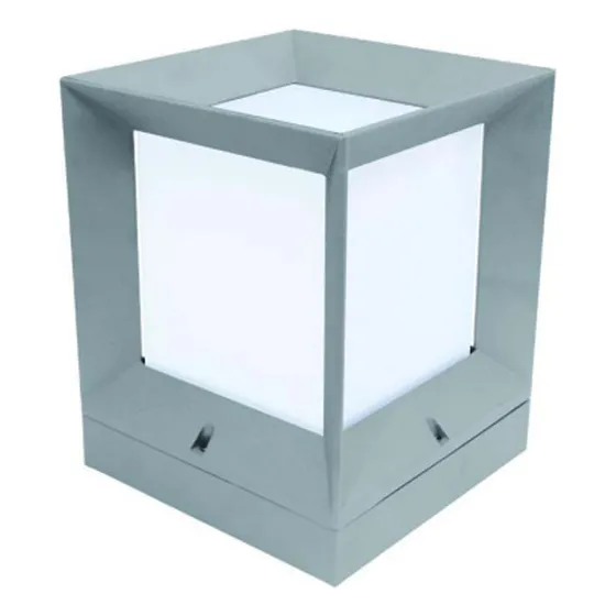 Luminario Led Sobreponer Muro 10w/127-277v. Cubic Gris 3000k