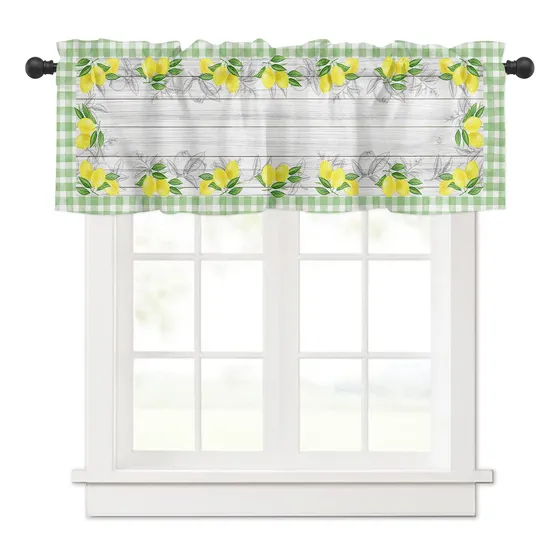 Cortina Cenefa Para Ventana Limon Verano Tratamiento Cocina