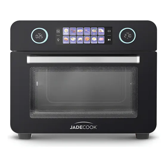 Horno Eléctrico Jade Cook Digital Con Freidora De Aire 8pzs Color Negro