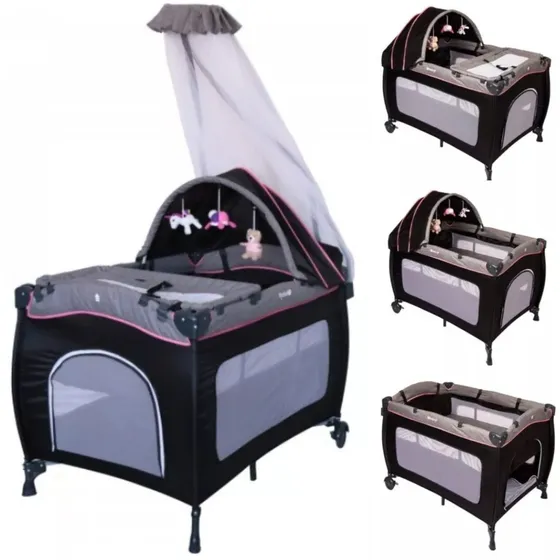 Cuna Corral Mecedora Ebaby Y Colchon Para Bebe