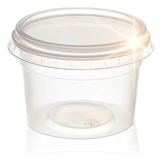 Pote Descartável Redondo C/ Tampa Transparente 1000ml - 25un