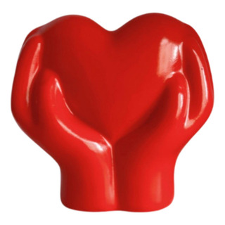 Estatua De Corazón Con Gesto De Mano Para Mesitas De Noche, Estatua De Corazón Con Gesto De Mano Para Mesitas De Noche,