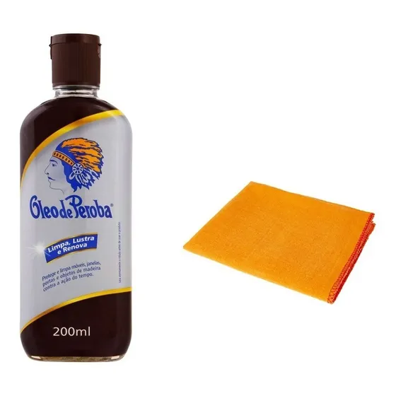 Oleo De Peroba 200 Ml Lustra Limpa Renova Madeiras Móveis 
