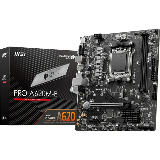 Tarjeta Madre Msi Pro A620m-e Am5 Ddr5/ 4 Sata Iii/ 12xusb