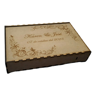 Caja De Madera Para Fotos 5x7 Personalizable Con Espacio Usb Caja De Madera Para Fotos 5x7 Personalizable Con Espacio Usb