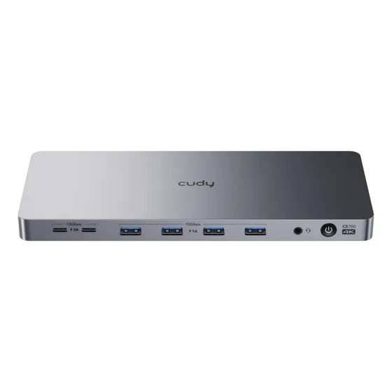 Docking Station Cudy Hub Tipo C 13 En 1 Dual 4k 10 Gbps (n)