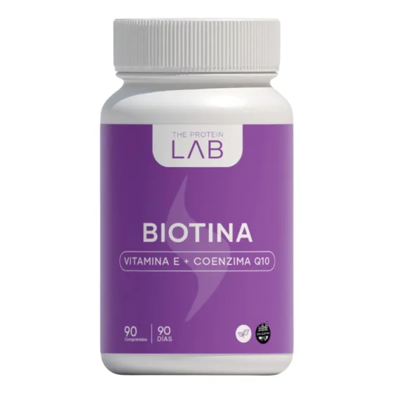 Biotina The Protein Lab 2500mcg | 90 Comprimidos Pack 3 Meses con Coenzima Q10 y Vitamina E