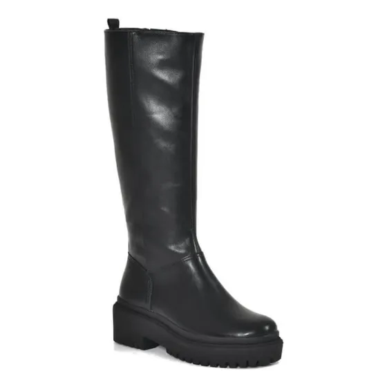 Bota Cano Longo Via Marte Salto Bloco Tratorado Feminino