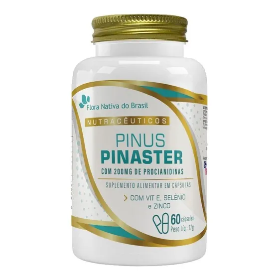 Pinus Pinaster Flora Nativa 60 Cápsulas Sabor Sem sabor