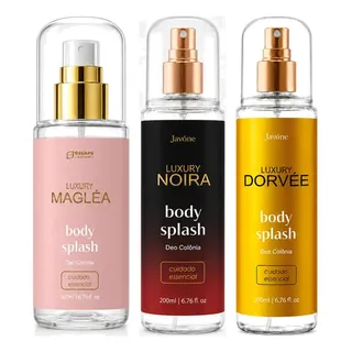 Gecaps Latam Trio Body Splash Luxury Gecaps Latam Magléa Noira Dorvée Deo Colônia