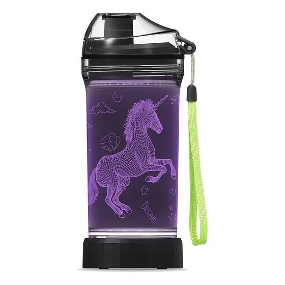 Yuandian Botella De Agua Iluminada Para Niños Con Luz Led 3d