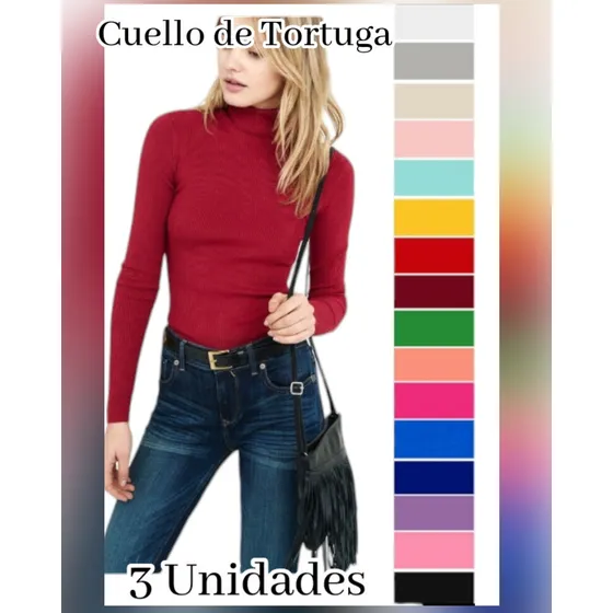Trio De Sueter De Dama Unicolor Casual ( 3 Unidades)