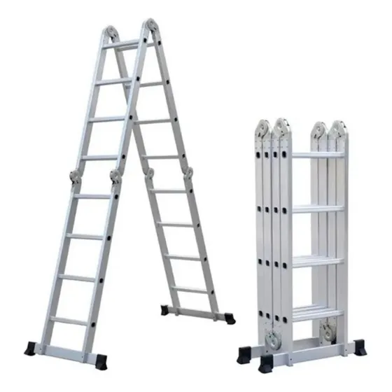 Escalera De Aluminio Articulada 16 Escalones Alpina Plateado
