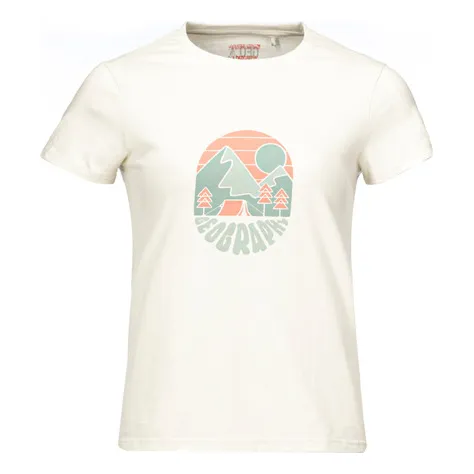 Polera Mujer Geography Liquen Blanco