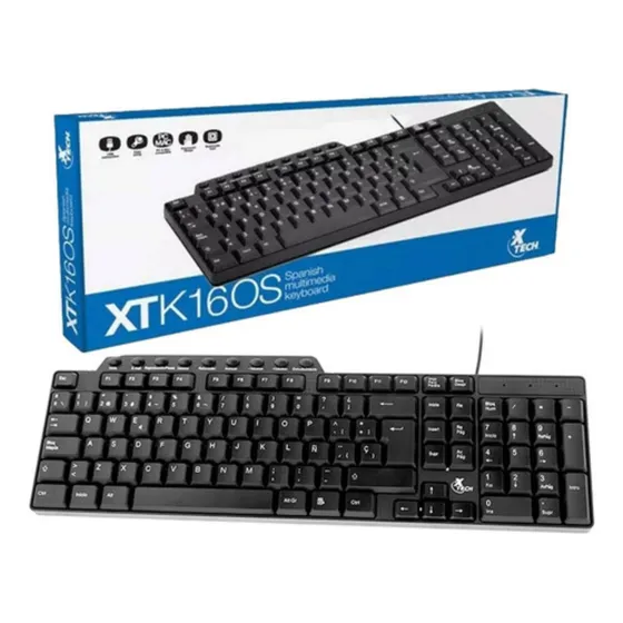 Teclado Alámbrico Multimedia Xtech Xtk160s