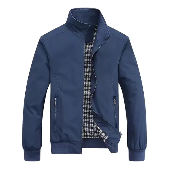 Hombre Casual Chamarra Ligera Bomber Varsity Rompevientos