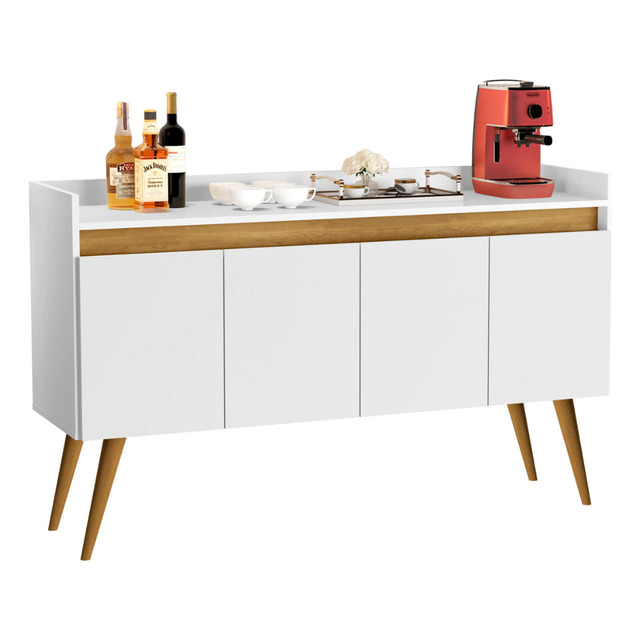 Aparador Sala Retrô Pés Palito - Luxo 4 Portas - Lojas Gb Aparador Sala Retrô Pés Palito - Luxo 4 Portas - Lojas Gb