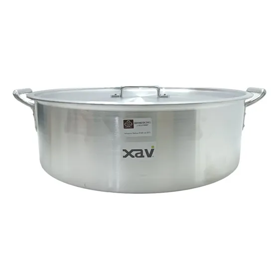 Cacerola Olla Aluminio Industrial C/tapa 60cm 55l Zenit 5243