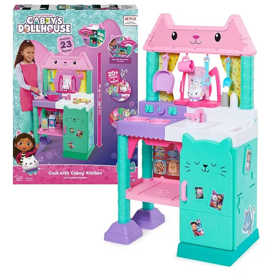 Cocina Interactiva Gabby's Dollhouse Cakey Cat Con Accesorio