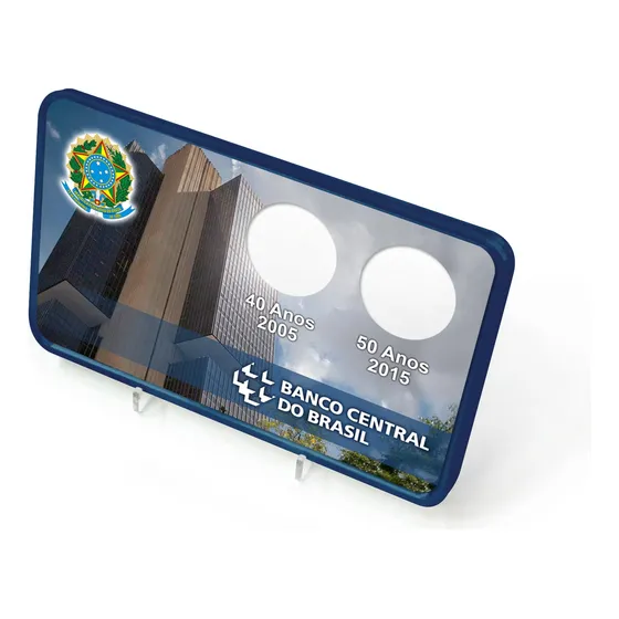 Display Com Case Expositor Moedas Banco Central 40 E 50 Anos