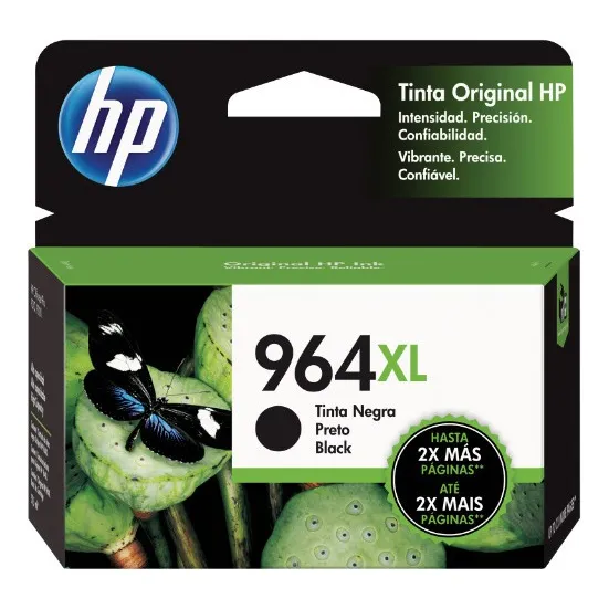 Cartucho De Tinta Original HP 964XL De Alto Rendimiento Negro