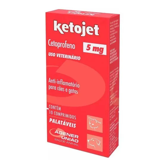 Ketojet 5mg Anti-inflamatório Agener União C/10 Comprimidos