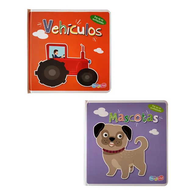 Set De 2 Libros Cuentos Pop Up En Movimiento.