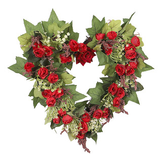 Corona De Flores Para Decoración Del Hogar Con Rosas Rojas P Corona De Flores Para Decoración Del Hogar Con Rosas Rojas P