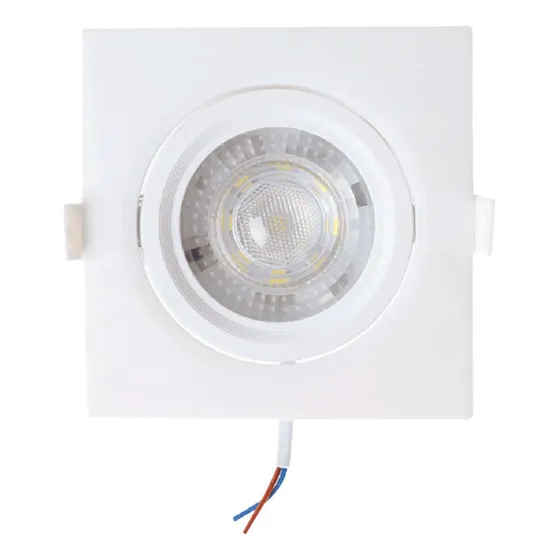 Ojo De Buey Led Cuadrado Blanco 5w Luz Blanca 6500k