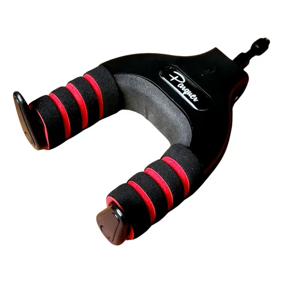 Soporte Guitarra Parquer Para Pared Base Madera Color Negro
