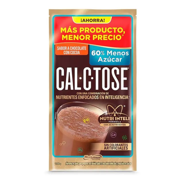 Chocolate en Polvo Cal-C-Tose 60% Menos Azúcar Bolsa 440 g