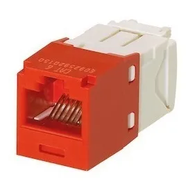 Jack Rj45 Hembra Categoría 6+ab Color Rojo  Panduit