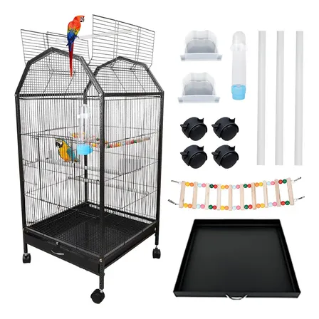 Viveiro Supremo Para Calopsita Papagaio Ringneck Aves Luxo Preto