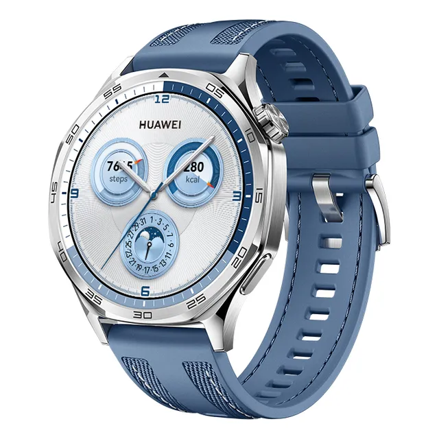 Smartwatch Huawei Watch Gt 5 46mm - Por 2 Años Caja Azul Malla Azul Bisel Azul Diseño de la malla Mesh