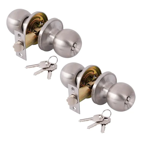Pack X2 Cerradura Chapa Para Puertas Chapa Dormitorio Baño