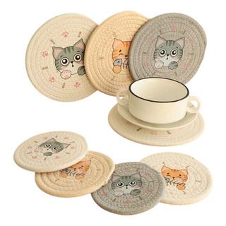 Set De 4 Posa Vasos Súper Kawaii Gatito Set De 4 Posa Vasos Súper Kawaii Gatito