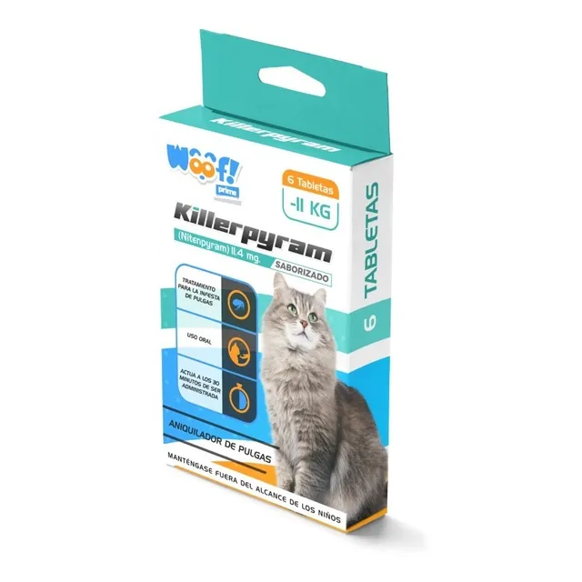 Pastilla Anti Garrapatas Pulgas Gatos Killerpyram Woof Prime