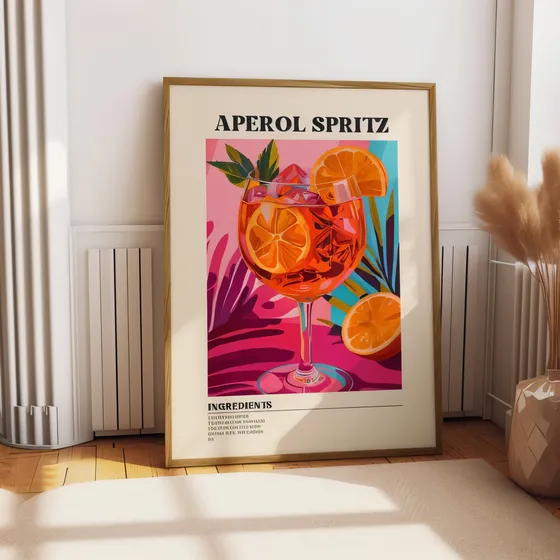 Lamina Imprimibles Para Cuadro Aperol Spritz Bebidas Tragos