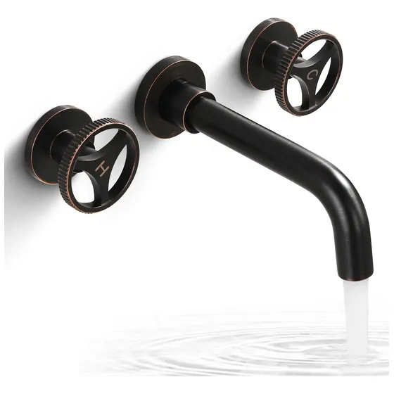 Grifo Baño Para Montaje Pared Lavabo Do Manija Alcance Larga